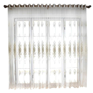 Curtains & Drapes 500 Centimetre White Flower Indoor Decorative Sheer Curtain For Home