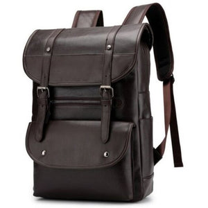 Male Large Capacity British Style Trend Wild Business Backpack Deep Coffee