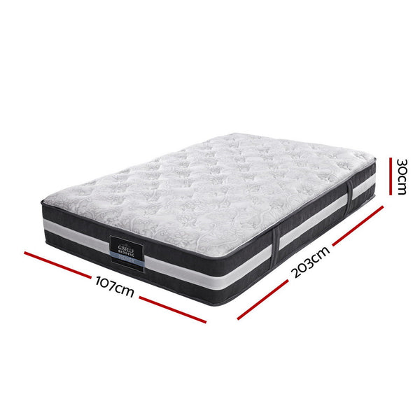 Mattresses Giselle King Single Mattress Bed Size 7 Zone Pocket Spring Medium Firm Foam 30Cm