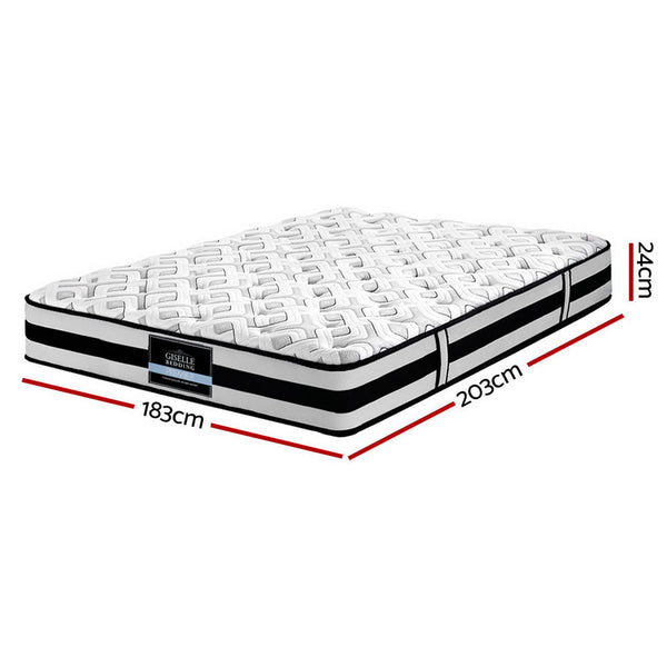 Mattresses Giselle Bedding Rumba Tight Top Pocket Spring Mattress 24Cm Thick King