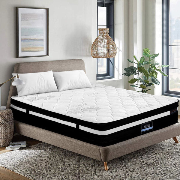 Mattresses Giselle Double Bed Mattress Size Extra Firm 7 Zone Pocket Spring Foam 28Cm