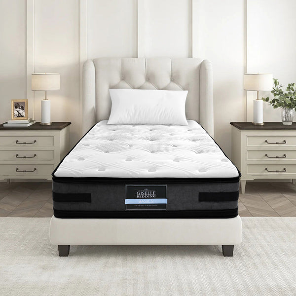 Mattresses Giselle Bedding Luna Euro Top Cool Gel Pocket Spring Mattress 36Cm Thick King Single