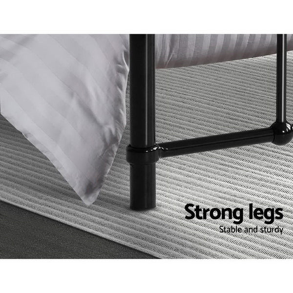 Queen Bed Frames Artiss Leo Metal Bed Frame Queen (Black)