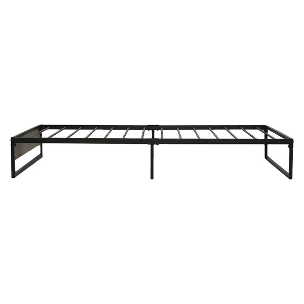 Artiss Metal Bed Frame Single Size Mattress Base Platform Wooden Black Oslo