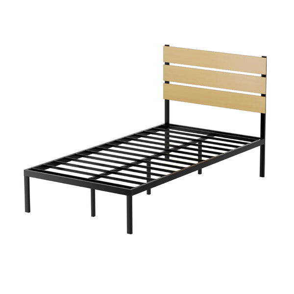 King Single Bed Frames Artiss Bed Frame King Single Size Metal Base Mattress Platform Foundation Paula