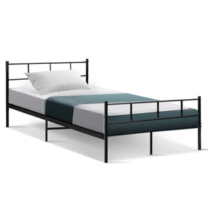 Artiss Metal Bed Frame King Single Size Platform Foundation Mattress Base Sol