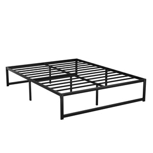 Queen Bed Frames Artiss Bed Frame Metal Platform Queen Size Base Mattress Black Tino