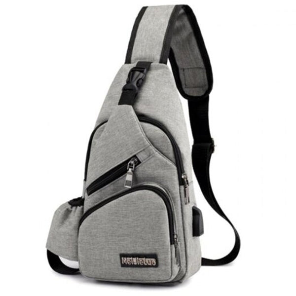 Bags Men's Casual Oxford Outdoor Sports Crossbody Bag Gray