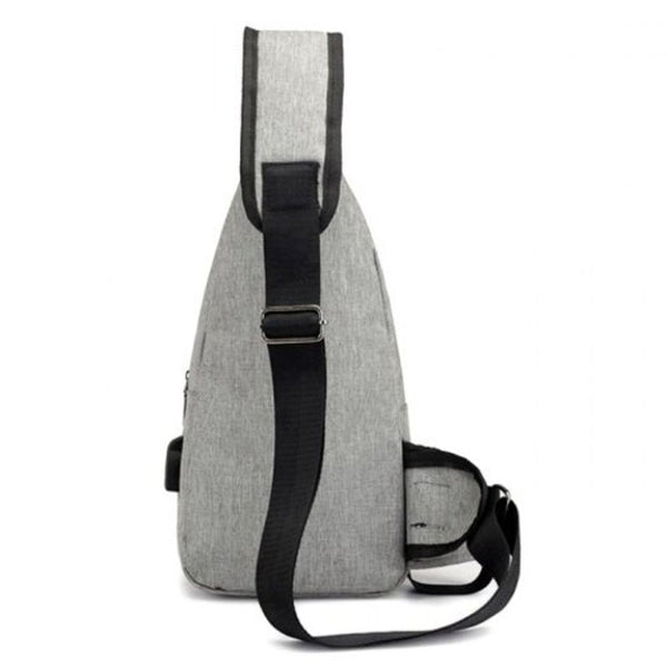 Men's Casual Oxford Outdoor Sports Crossbody Bag Gray