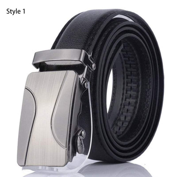 Belts Men's Leather Automatic Buckle Fashion Adjustable Dress