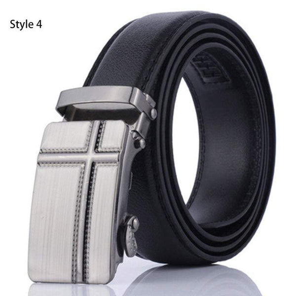 Belts Men's Leather Automatic Buckle Fashion Adjustable Dress