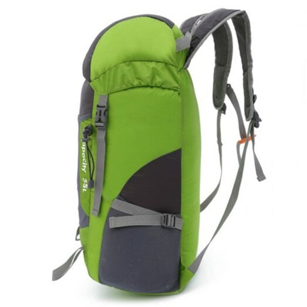 Climbing Bags Men's Outdoor Big Size Foldable Backpack Lightweight Waterproof Sport Climbing Student Leisure Bag Green Snake