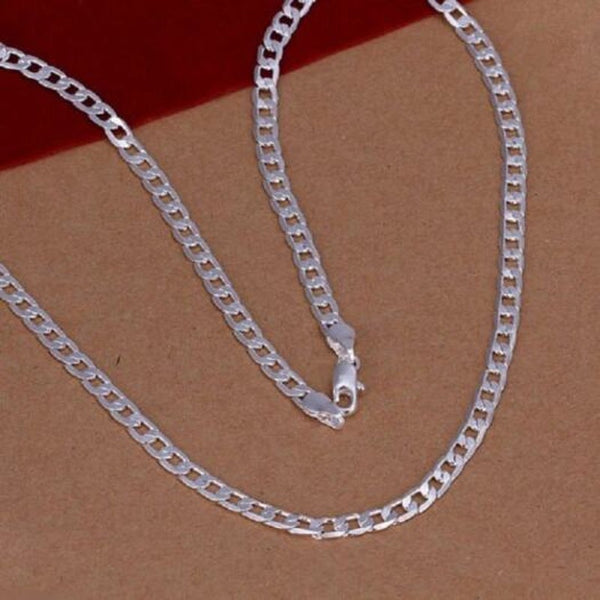 Men Simple Geometric Silver Necklace