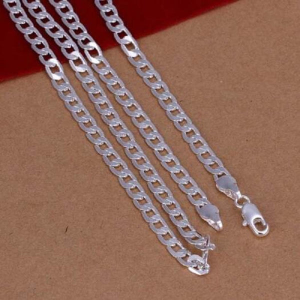 Necklaces & Pendants Men Simple Geometric Silver Necklace