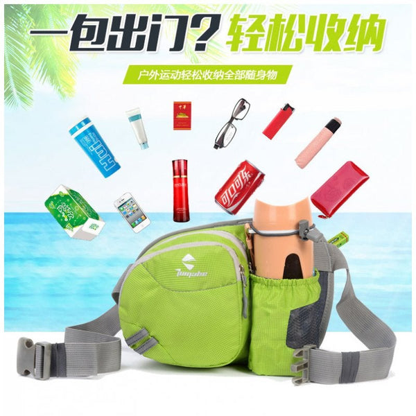 Waist Packs & Bags Men Women Multifunctional Running Waist Package Waterproof Nylon Bottle Bag Green