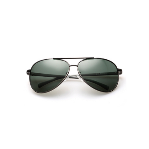 Sunglasses Men Polarized Uv 400 Metal Framed Aviator Green