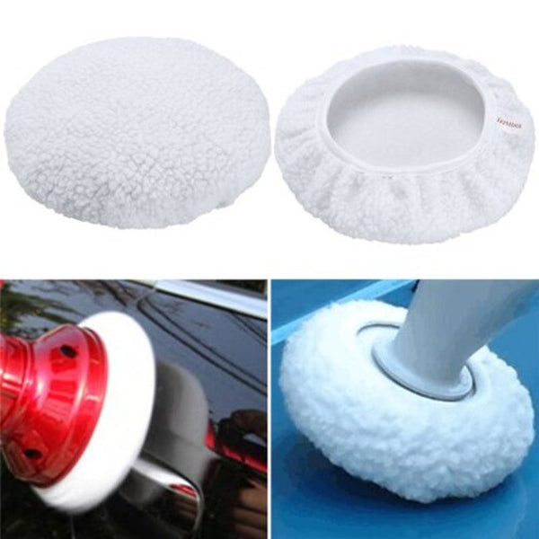 Mitts, Bonnets & Buffing Pads Microfiber Sponge Cover Auto Polishing Machine Waxing Buffer Bonnet Pad White