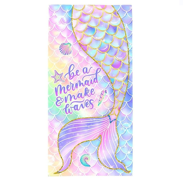 Towels & Flannels Microfibre Pastel Mermaid Beach Towel