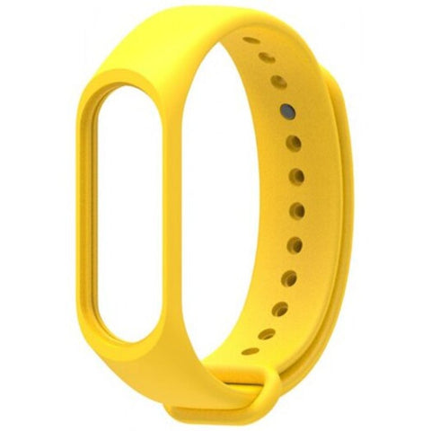 Watch Bands Mijobs Replacement Silicone Bracelet Strap For Xiaomi Band 3 Sun Yellow