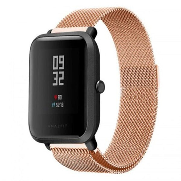 Watch Bands Milanese Loop Mesh Watch Band For Amazfit Youth Bit / Bip Rose Gold