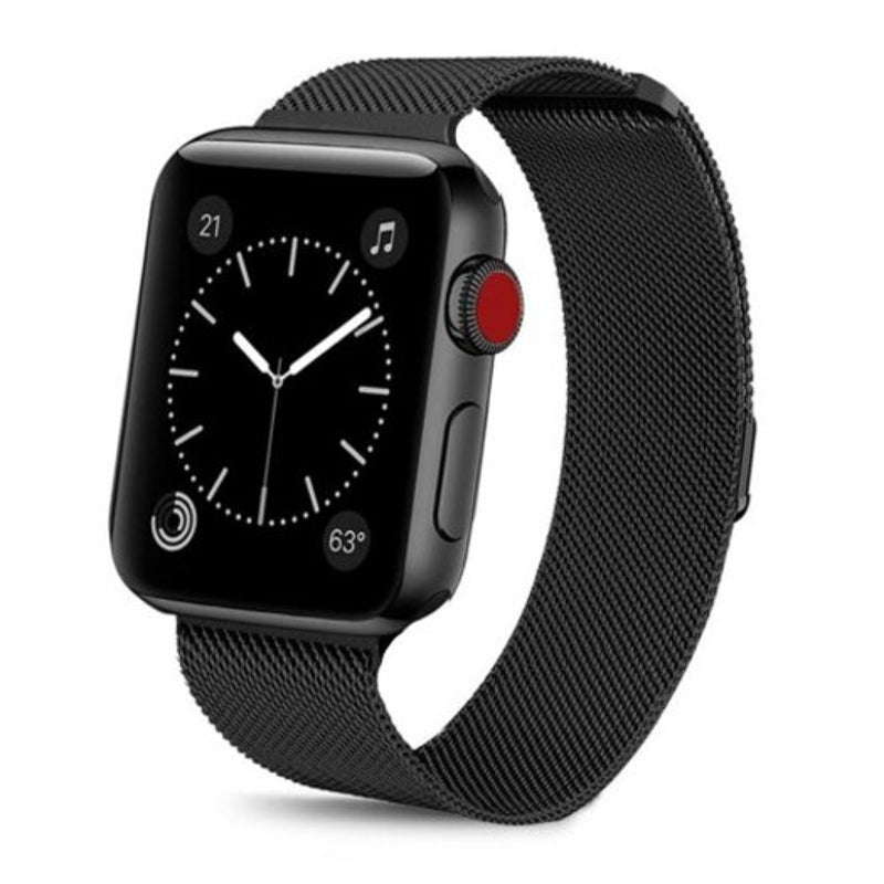 Watch Bands Milanese Loop Wristband Strap For Apple Watch Series 4 / 3 2 1 42Mm 44Mm Black