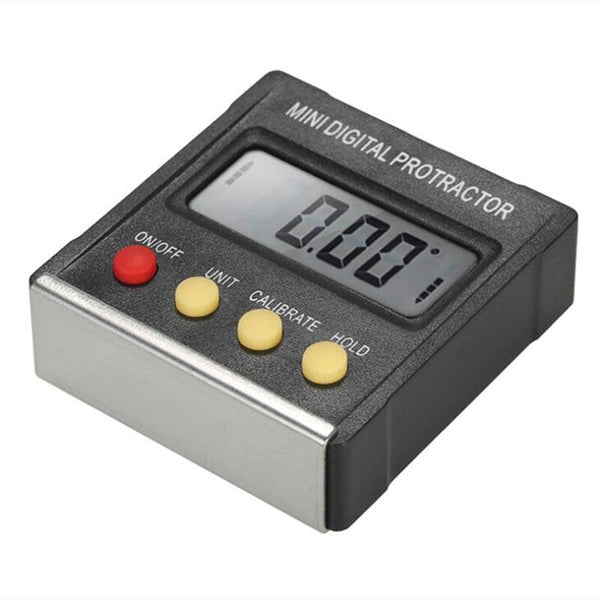 Protractors Mini Electronic Digital Inclinometer Slope Level Protractor Magnetic Angle Dip Box Black