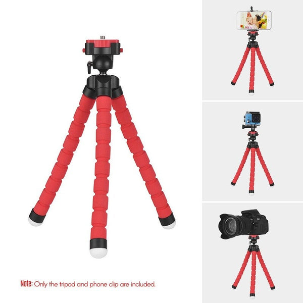 Mounts & Holders Mini Flexible Sponge Octopus Tripod Stand Holder Red