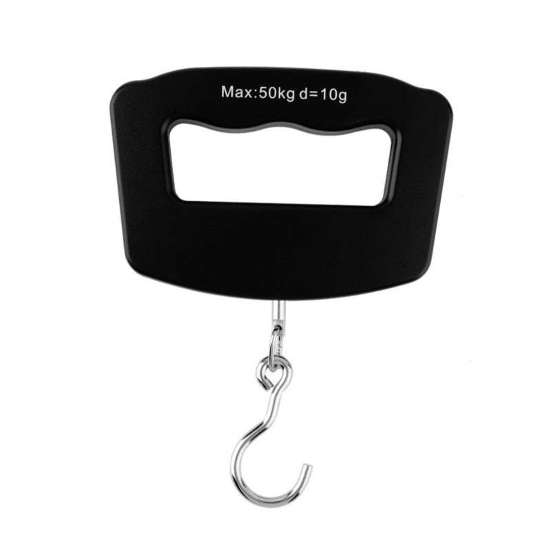 Kitchen Scales Mini Hand Held Plastic 50Kg Lcd Digital Fishing Hanging Electronic Pocket Hook Weight Luggage Black