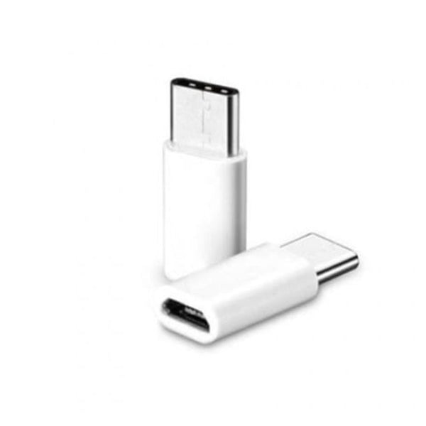 Mini Micro Usb To Type C Adapter Connector White