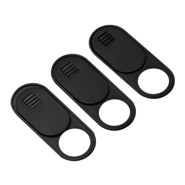 Mini Plastic Shutter Magnet Slider Cover For Pc Iphone Notebook Camera Lens 3Pcs Black