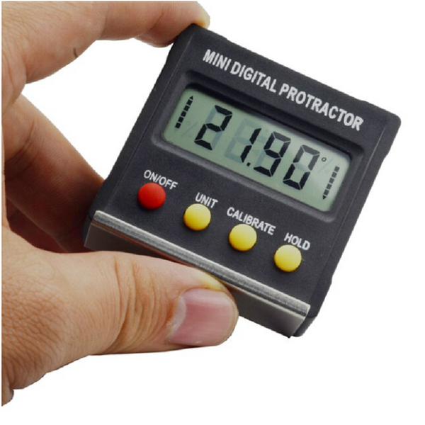 Protractors Mini Electronic Digital Inclinometer Slope Level Protractor Magnetic Angle Dip Box Black