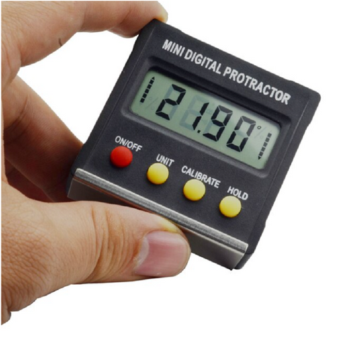 Mini Electronic Digital Inclinometer Slope Level Protractor Magnetic Angle Dip Box Black