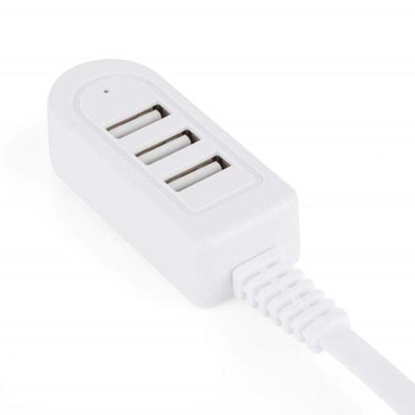 USB Cables, Hubs & Adapters 2.4A 3 Port Usb Hub Extension Charging Cable With Data Adapter White 120Cm