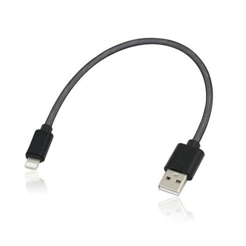 2.4A Fast Charge 8 Pin Usb Data Sync Charging Cable For Iphone 20Cm Black