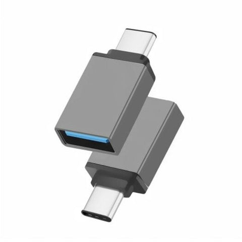 2Pcs Usb 3.1 Type C To 3.0 Adapter Gray