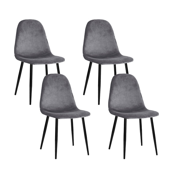 Dining Chairs Artiss 4 X Dark Grey