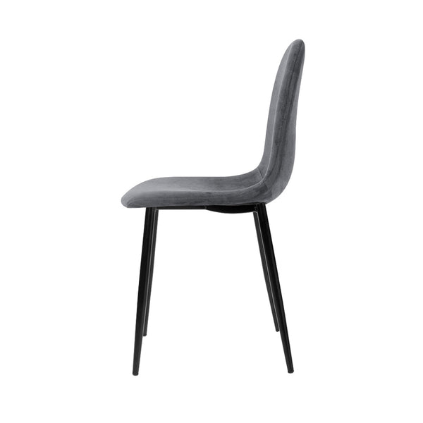 Dining Chairs Artiss 4 X Dark Grey