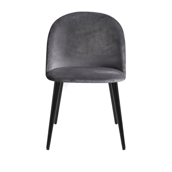 Dining Chairs Artiss Set Of 2 Velvet Modern Dining Chair Dark Grey