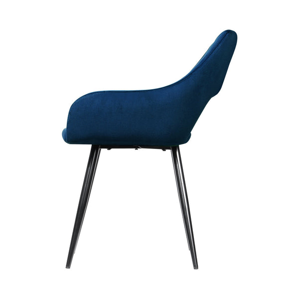 3D Printer Parts Artiss Set Of 2 Caitlee Dining Chairs Kitchen Velvet Upholstered Blue