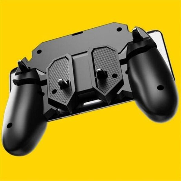 Mobile Gaming Joystick Gamepad Trigger Fire Button L1r1 Controller For Pubg Black