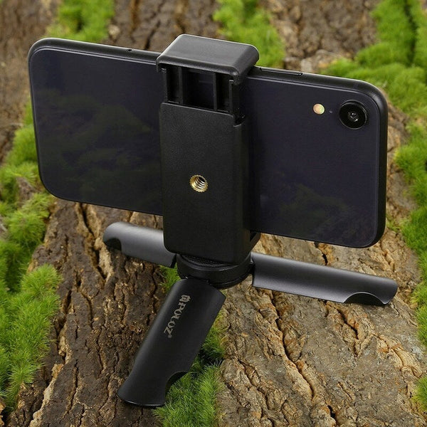 Mini Portable Folding Plastic Stand Tripod Phone Clamp Bracket Smartphones Holder Clip 01