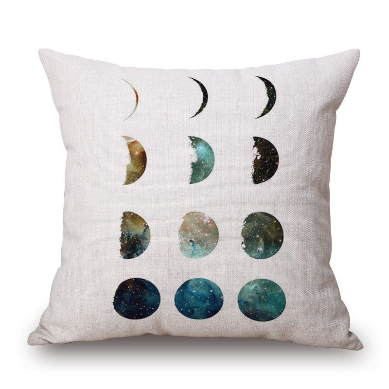 Cushions & Decorative Pillows Moon On Cotton Linen Pillow Cover