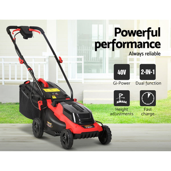 Electric Mowers Garden Lawn Mower Cordless Lawnmower Electric Lithium Battery 40V