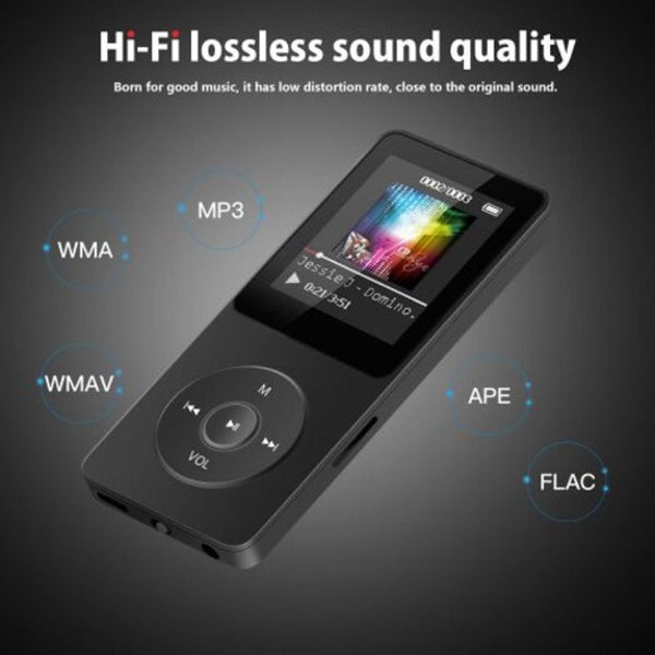 Mp3 Player With Micro Sd Card Slot 8 Gb Black
