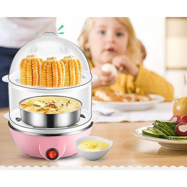 Multi-Function Double Layer Steamer Egg Pasta Buns Automatic Power Off