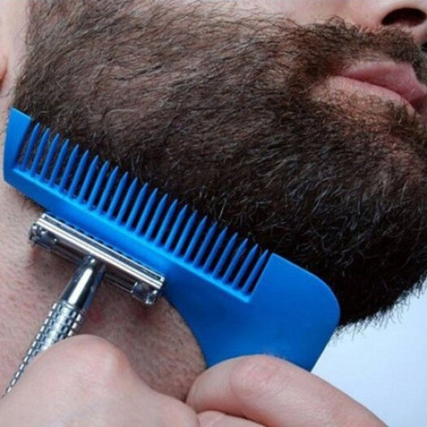 Brushes & Combs Multifunctional Beard Shaping Tool Comb Sky Blue Pack Of 1