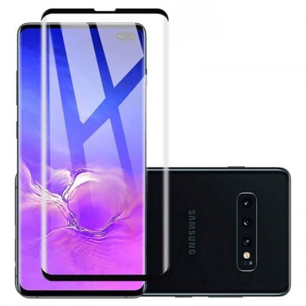 Screen Protectors 3D Arc Screen Tempered Glass Protector For Samsung S10 Black Galaxy 1Pcs