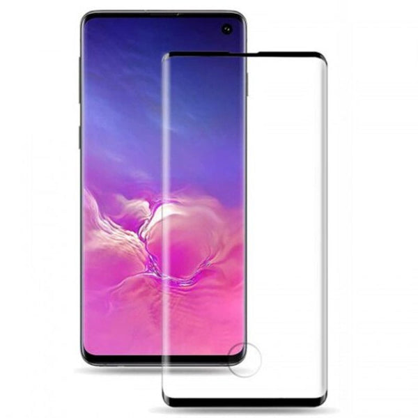 Screen Protectors 3D Arc Screen Tempered Glass Protector For Samsung S10 Black Galaxy 1Pcs