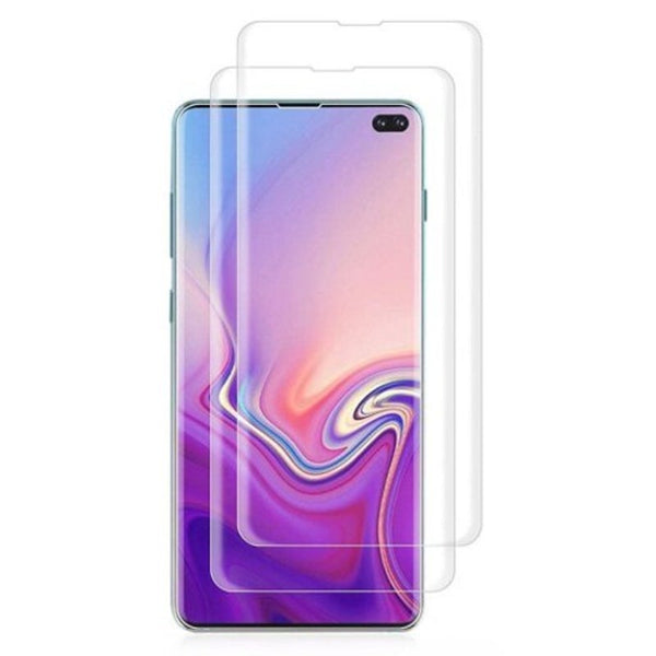 Screen Protectors 3D Arc Side Full Screen Tempered Glass Film For Samsung Galaxy S10 Plus 2Pcs Transparent