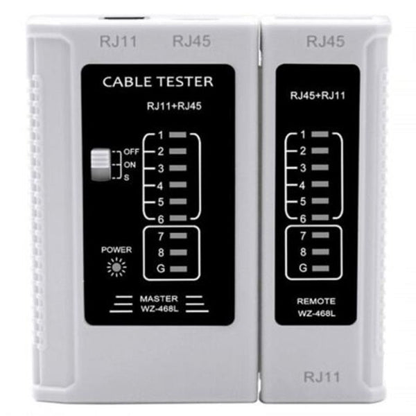 Computer Cable Testers Network Cable Rj45 Line Tester Rj11 Telephone White